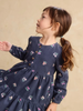 Corduroy Henley Shirtdress - Midnight Posy