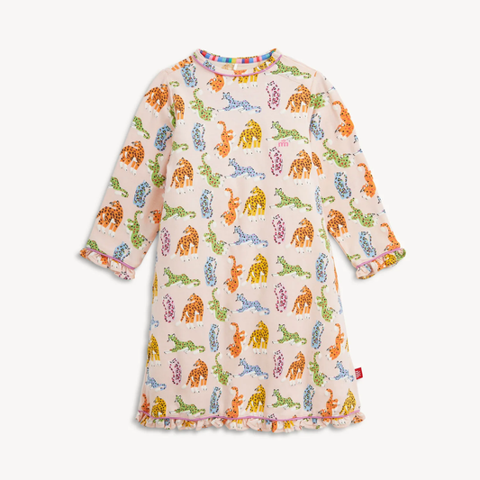Leopard Queens Rightfit Long Sleeve Nightgown