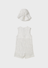 Baby Dungarees with Hat - Natural