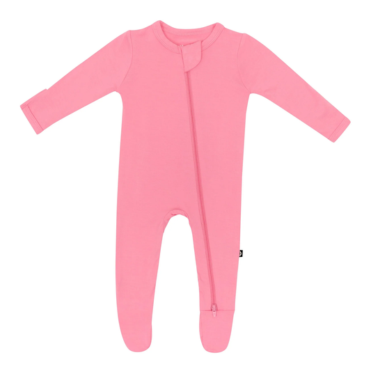 Kyte Zipper Footie - Guava