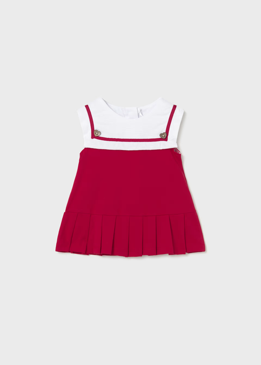 Newborn Girl Knit Dress - Red