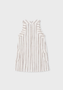 Girl Striped Dress - Beige and Cream