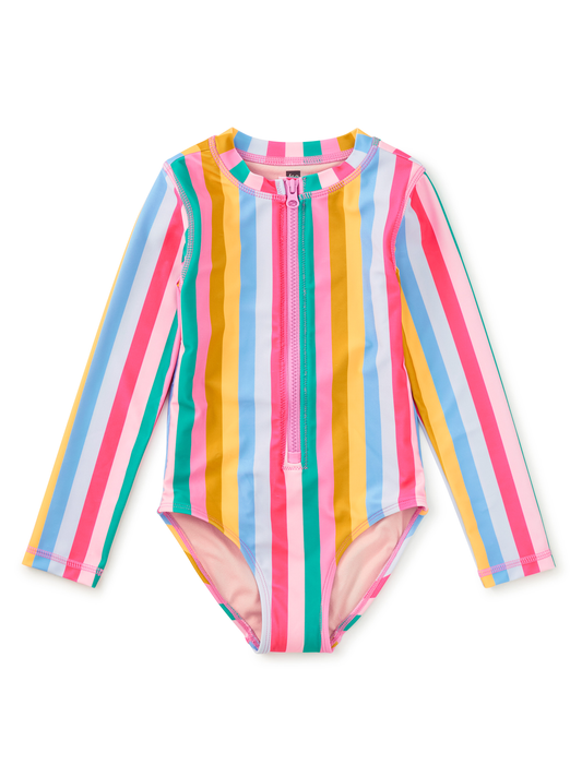 Long Sleeve One-Piece - San Sebastian Stripe