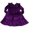 Girls' Velour Kalani Dress-Plum