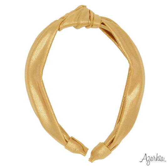 Top Knot Headband in Gold Shimmer