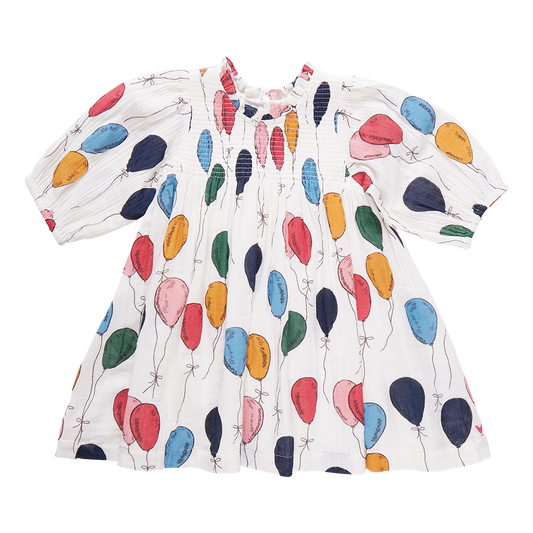 Girls Stevie Puff Sleeve Dress - Balloon Bunches