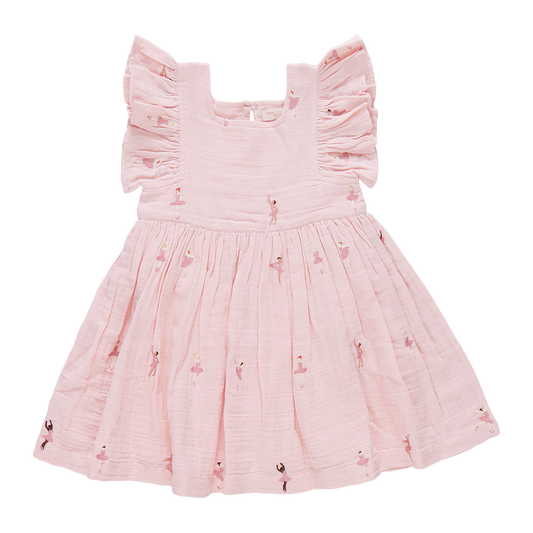 Girls Elsie Dress - Ballerina Embroidery