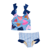 Girls Shelly Tankini - Multi Tossed Hearts