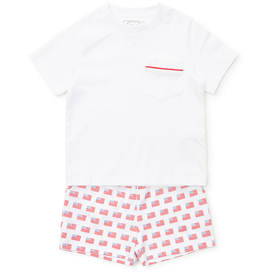Walker Shortsleeve Short Set - American Flag
