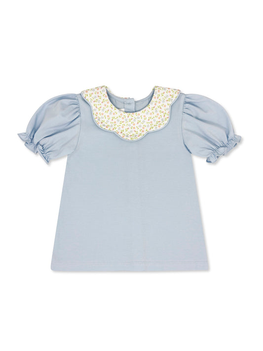 Scarlett Blouse - Bluffton Blue, Fairhope Floral