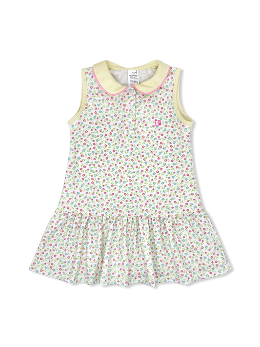Darla Dress - Petal Pop Floral, Sunshine Yellow, Flamingo Pink