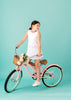 Jordan Dress - Pure Coconut, Cotton Candy Pink, Petal Purple