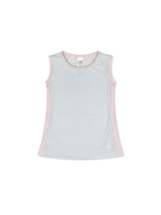 Maddy Tank - Cotton Candy Blue Ministripe, Cotton Candy Pink Ministripe