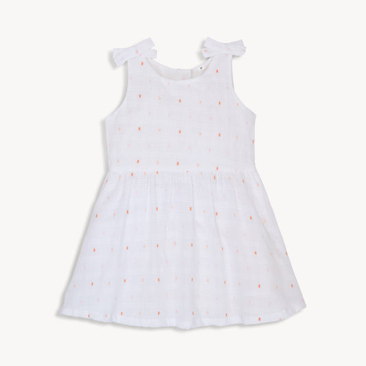White Cotton Magnetic Easy Peasy Sleeveless Dress