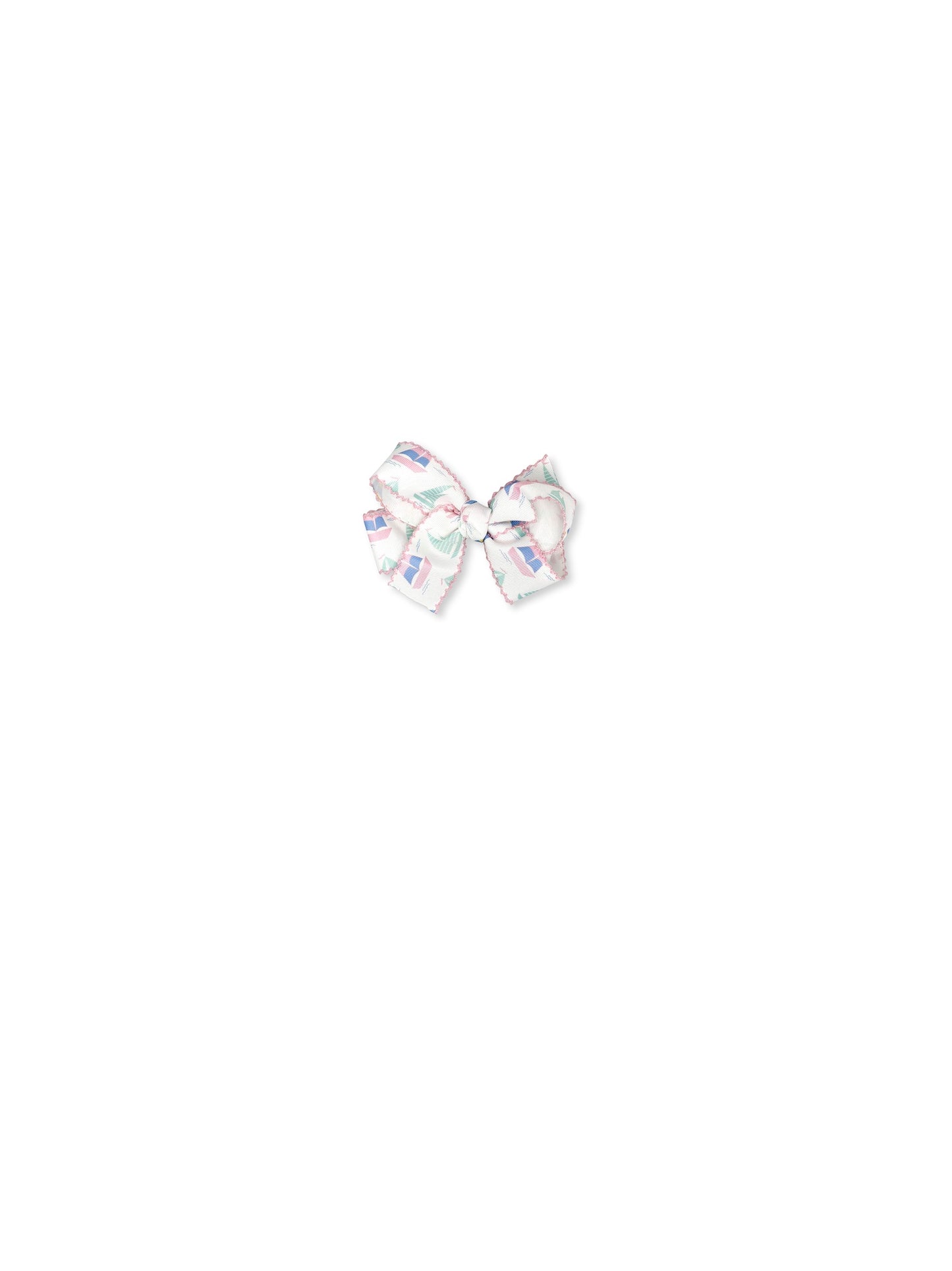 Hallie Hair Bow - Seahaven Sailboat, Party Pink