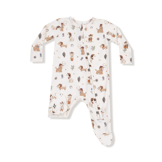 Cowboy Dogs - 2 Way Zipper Footies