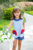 Ladybug Reagan Kendall Short Set - Periwinkle Bitty Knit