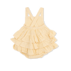 Solid Muslin Italian Straw - Ruffle Sunsuit