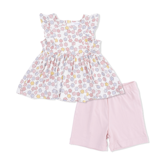 Sarah Floral - Ruffle Tank and Bike Short