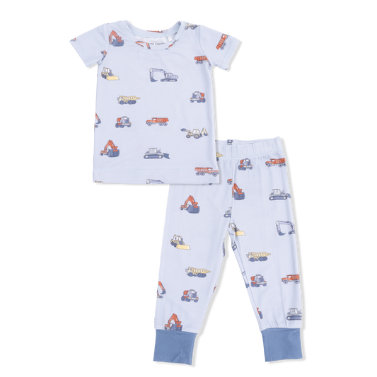 Construction Vehicles - Short Sleeve Loungewear Set