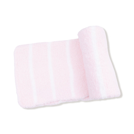 Chenille Blanket - Pink & Ivory