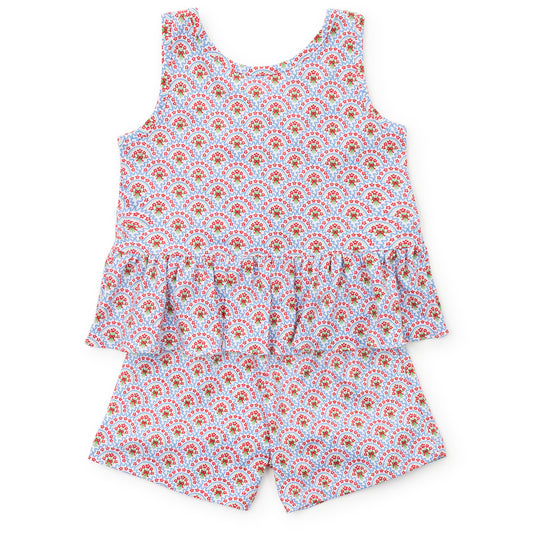 Poppy Sleeveless Short Set - Bunting Floral