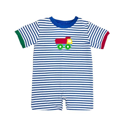 Construction Straight Bubble - Royal Blue Tiny Stripe Knit