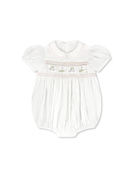 Ruth Ribbon Bubble - Blessing White, Pleasant pink