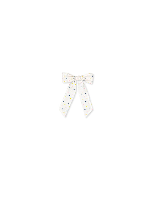 Lola Long Bow - Celebration Swiss Dot