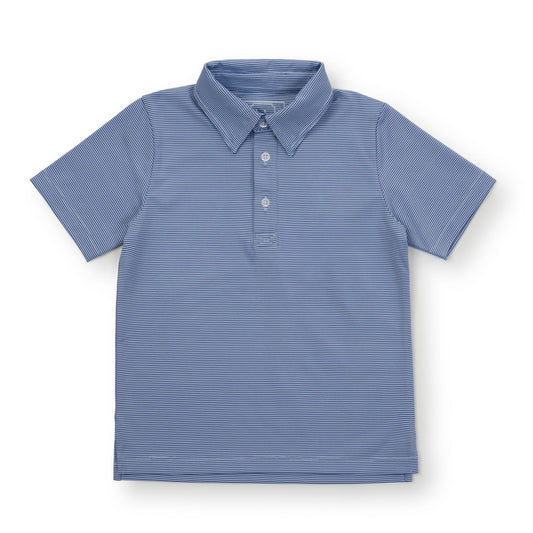 Will Performance Polo - Blue & White Stripes