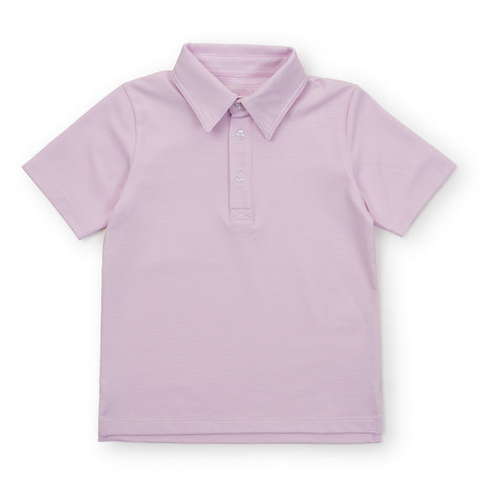 Will Performance Polo - Pink & White Stripes