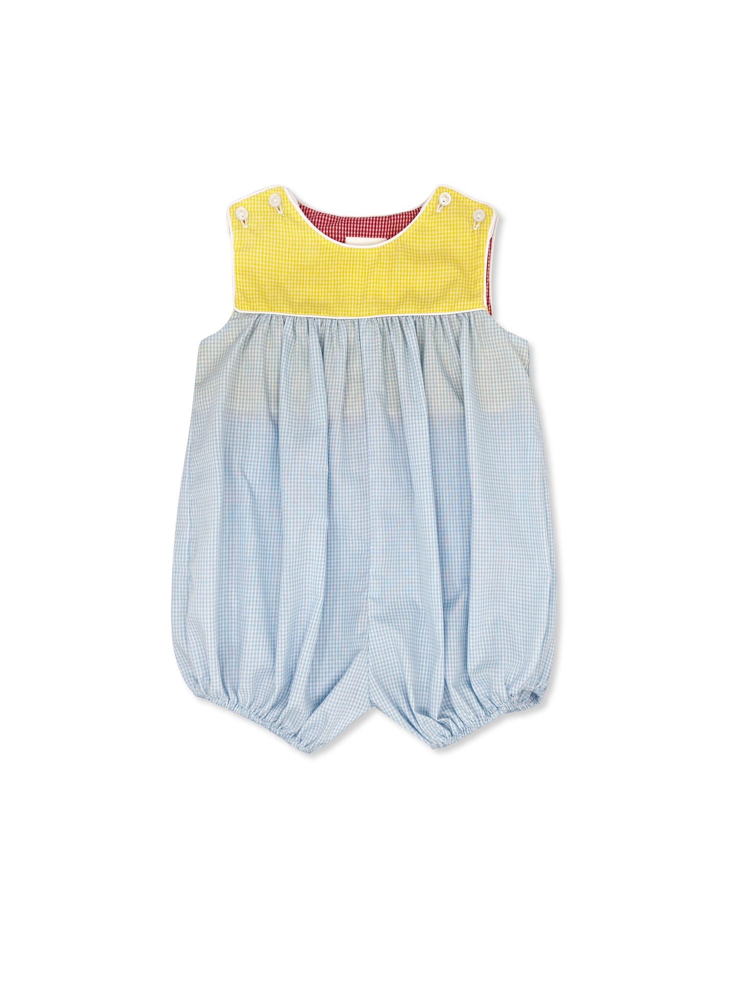 Charming Bubble - Baker Blue Mini Gingham, Yorktown Yellow Mini Gingham, Raleigh Red