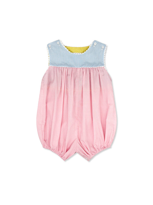 Charming Bubble - Polite Pink Mini Gingham, Baker Blue Mini Gingham, Yorktown Yellow Mini Gingham