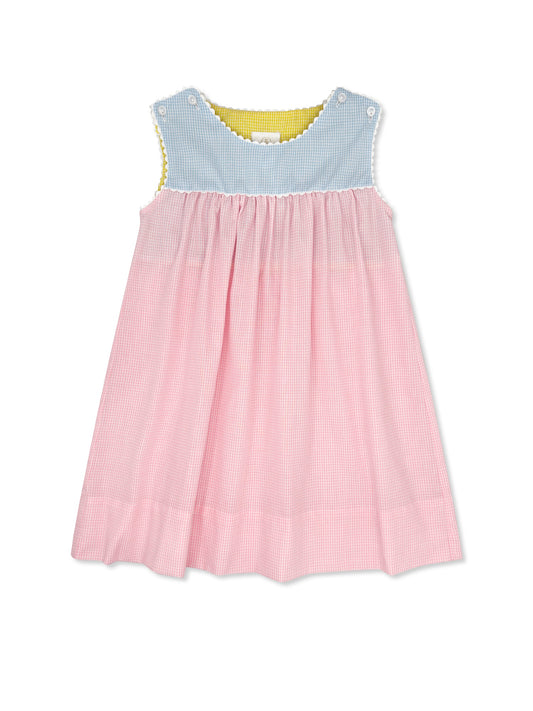 Charming Dress - Polite Pink Mini Gingham, Baker Blue Mini Gingham, Yorktown Yellow Mini Gingham