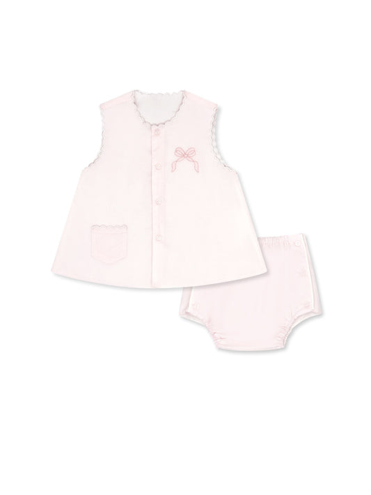 Maria Diaper Set - Blessing Pink with Bow