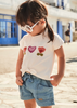 Baby Shorts with Bow - Light Denim