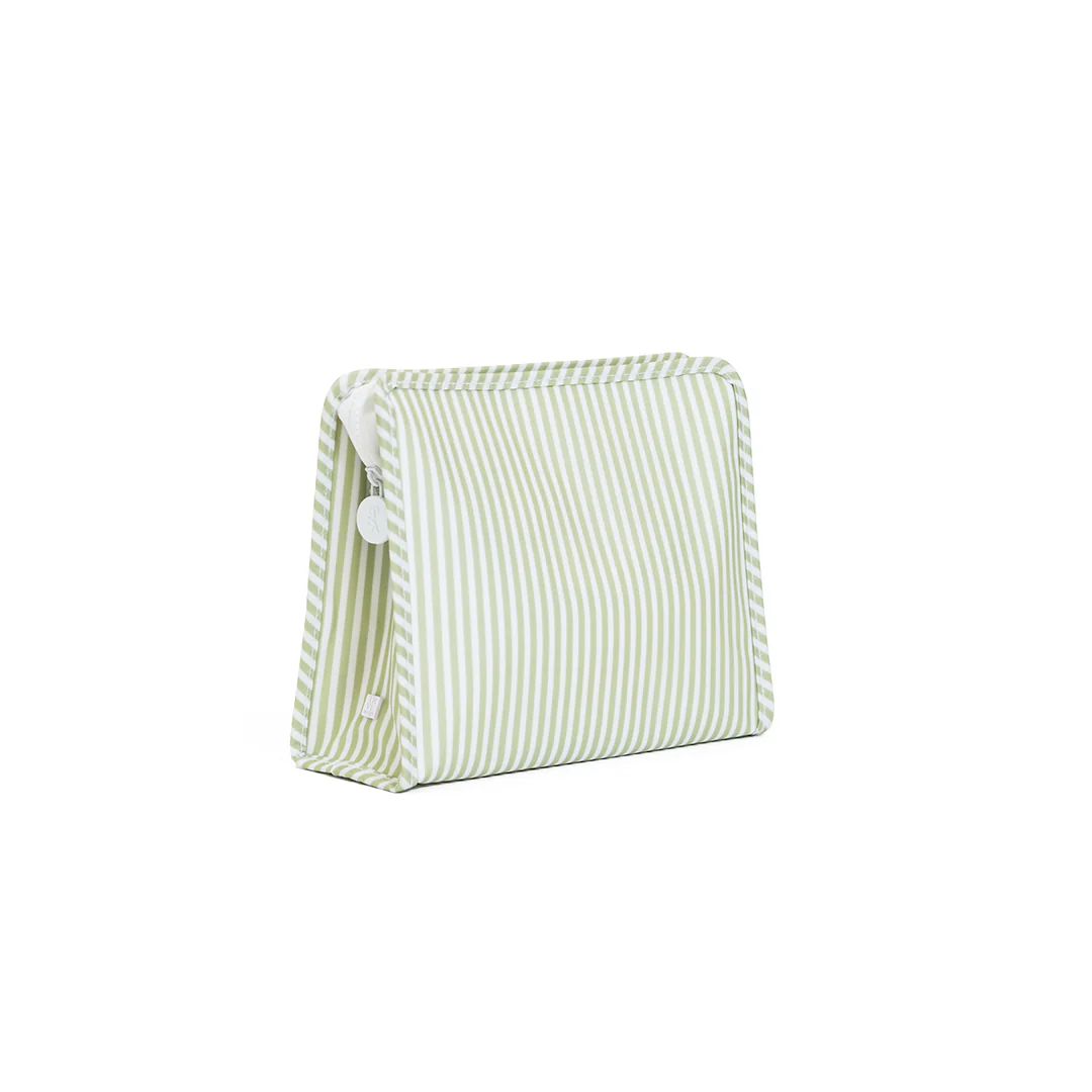 Roadie Large Zip Pouch - Pimlico Stripe Sage