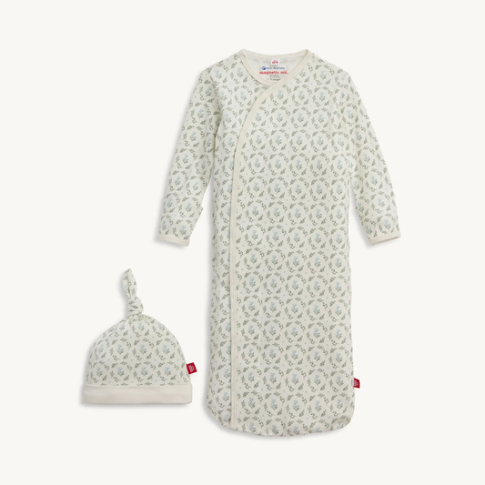 Magnetic Gown and Hat Set - Eloise Organic Cotton