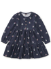 Corduroy Henley Shirtdress - Midnight Posy