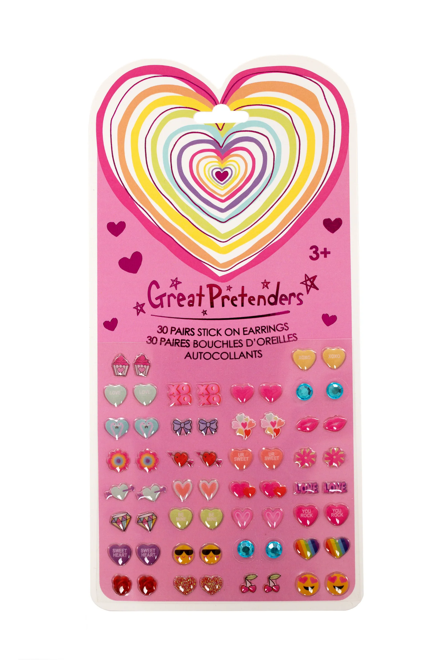 Heart Sticker Earrings - 30 Pairs