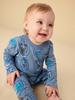 Long Sleeve Pocket Baby Romper - Moon Bear