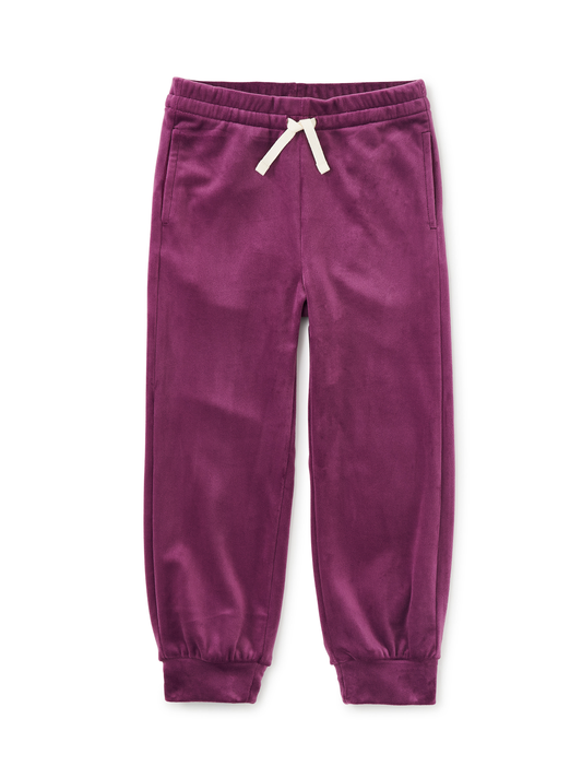 Easy Fit Velour Joggers - Cosmic Berry