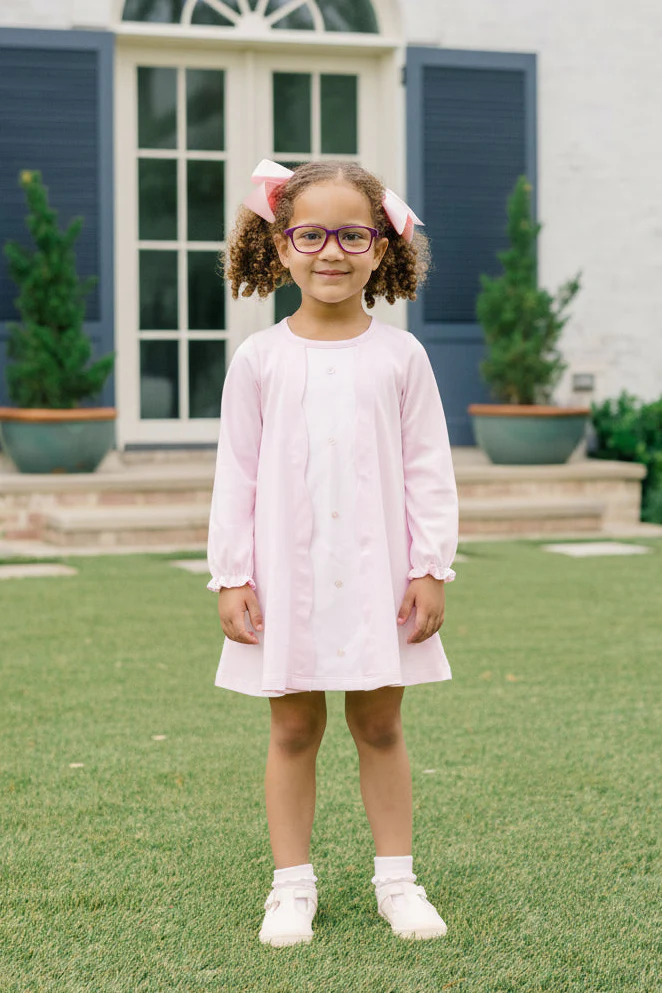Scallop Button Front Dress
