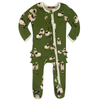 Valais Sheep Bamboo Ruffle Zipper Footed Romper