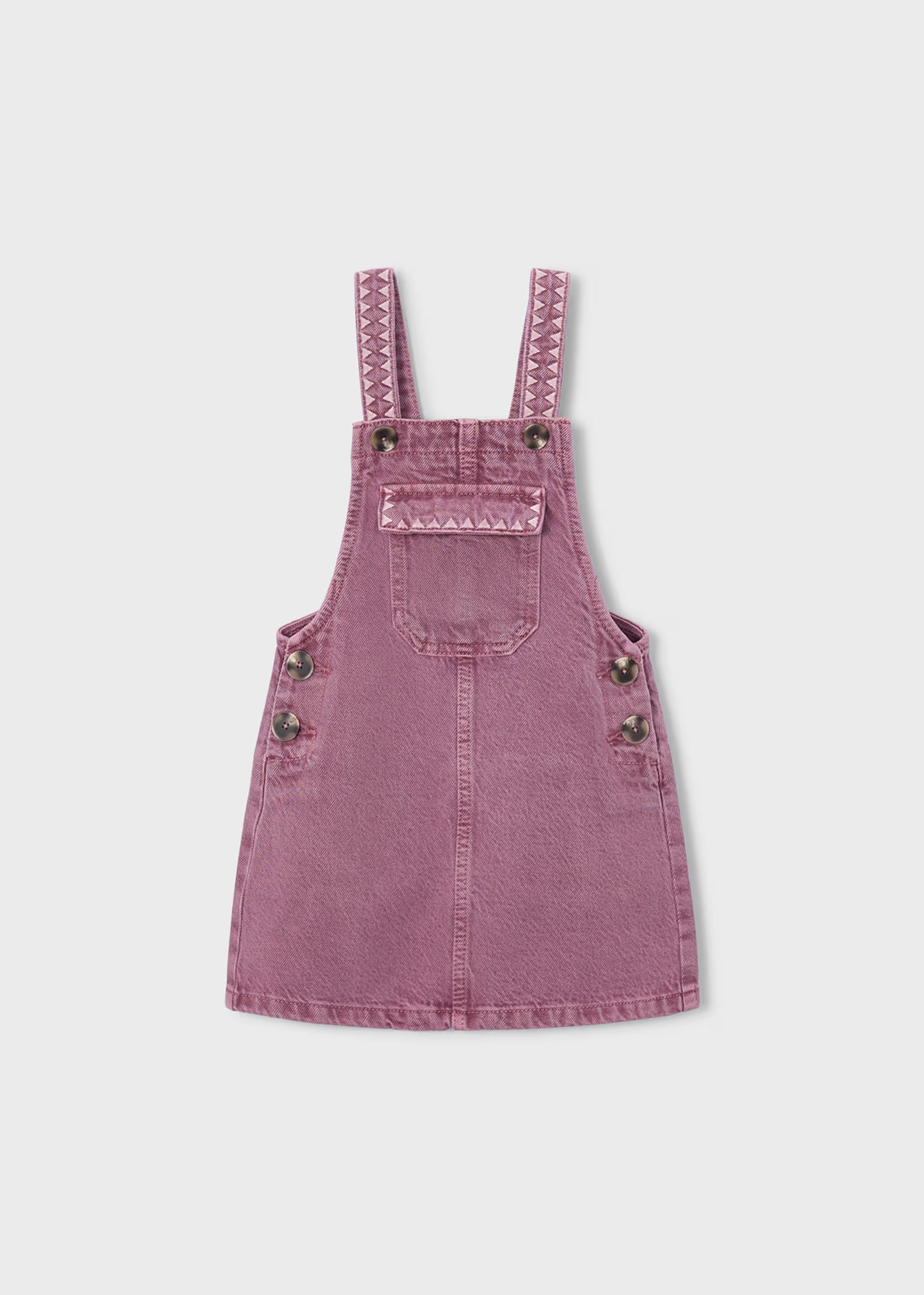 Girl Embroidered Overall Skirt - Grape