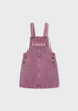 Girl Embroidered Overall Skirt - Grape