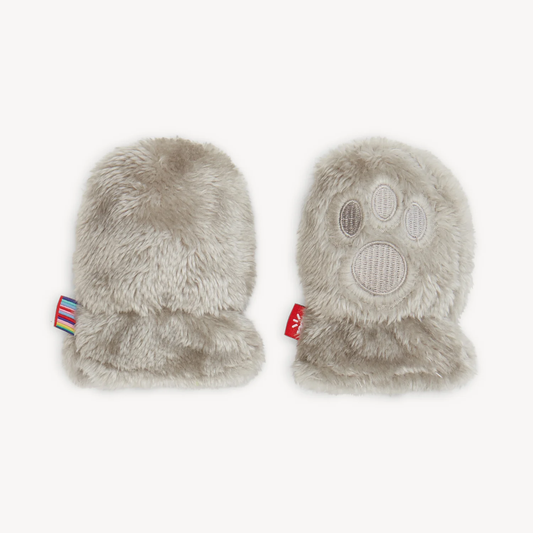 Magnetic Bear Mittens - Storm Minky
