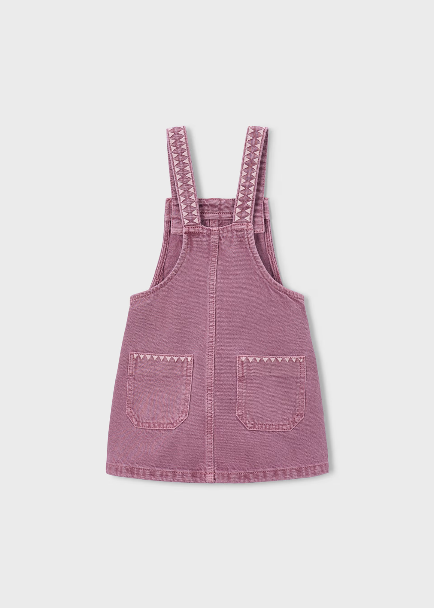 Girl Embroidered Overall Skirt - Grape