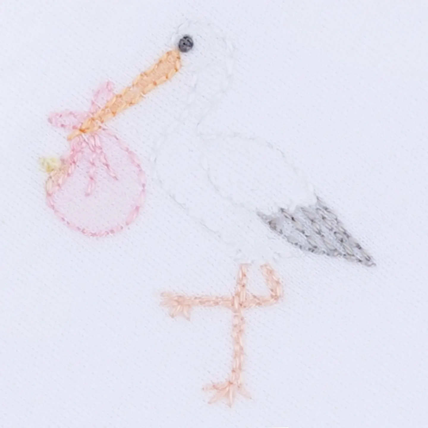 Vintage Stork Footie - Pink