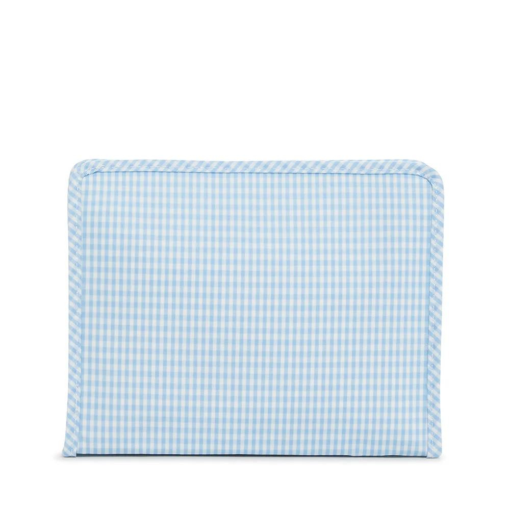 Roadie Large Zip Pouch - Gingham Mist